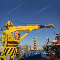 OUCO CUSTUST 4T30M HYDRAULIC TERESCOPIC MARINE CRANE, Large Ship Crane Operation stable